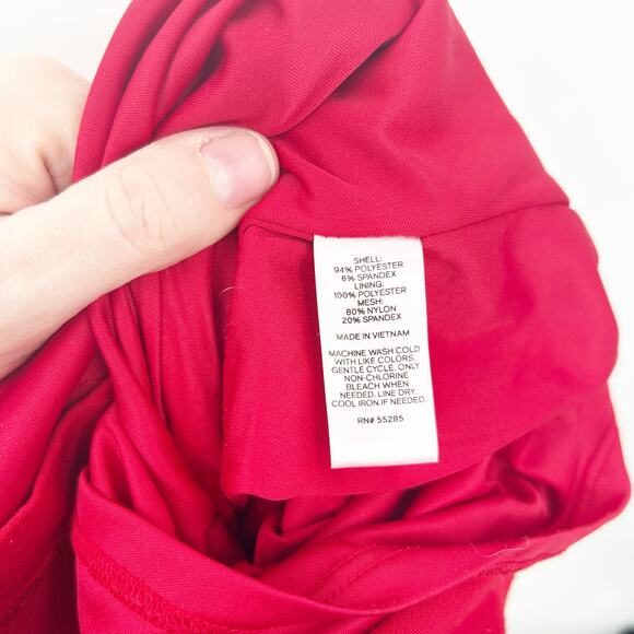 Express Womens Going Out Ponte Knit V-Neck Sleeveless Wide‎ Leg Jumpsuit Size 14 - Picture 6 of 8